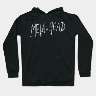 Dark and Gritty Metalhead sketch text Hoodie